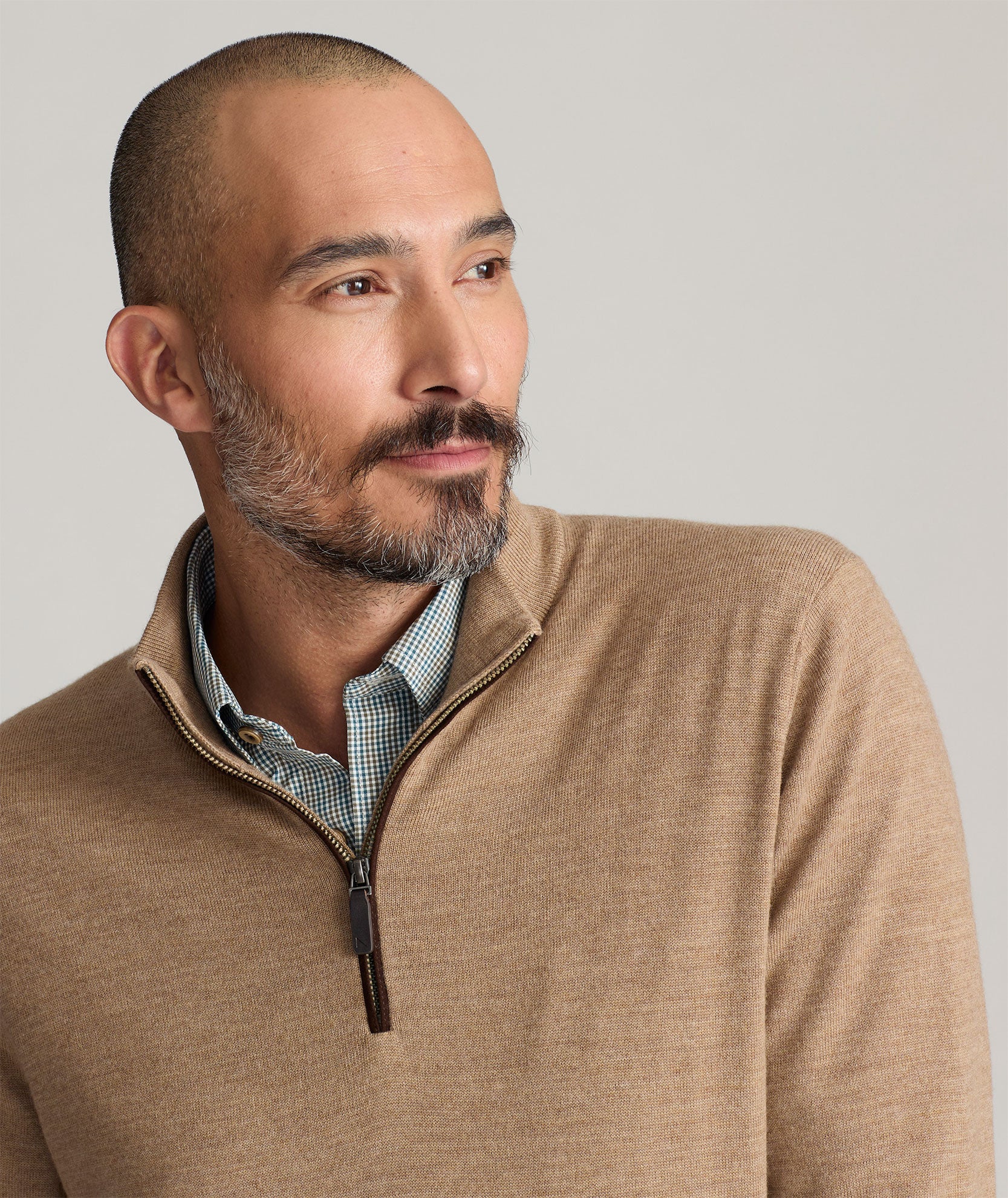 Merino Wool Quarter-Zip Sweater