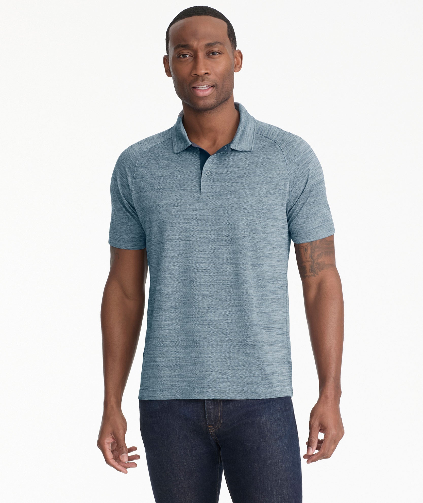 Heathered Performance Polo