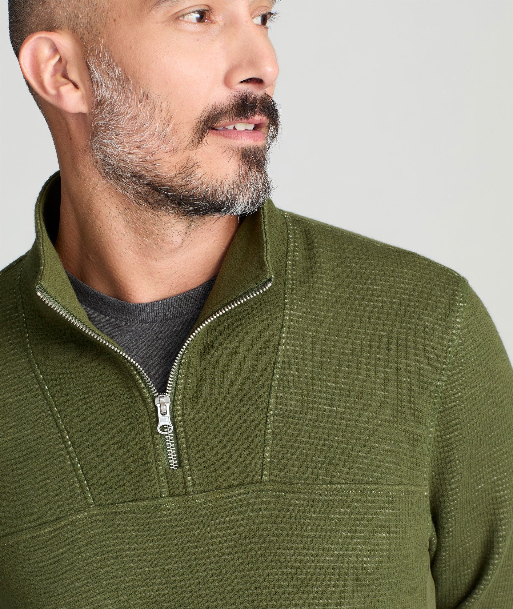 Textured Quarter-Zip Sweater