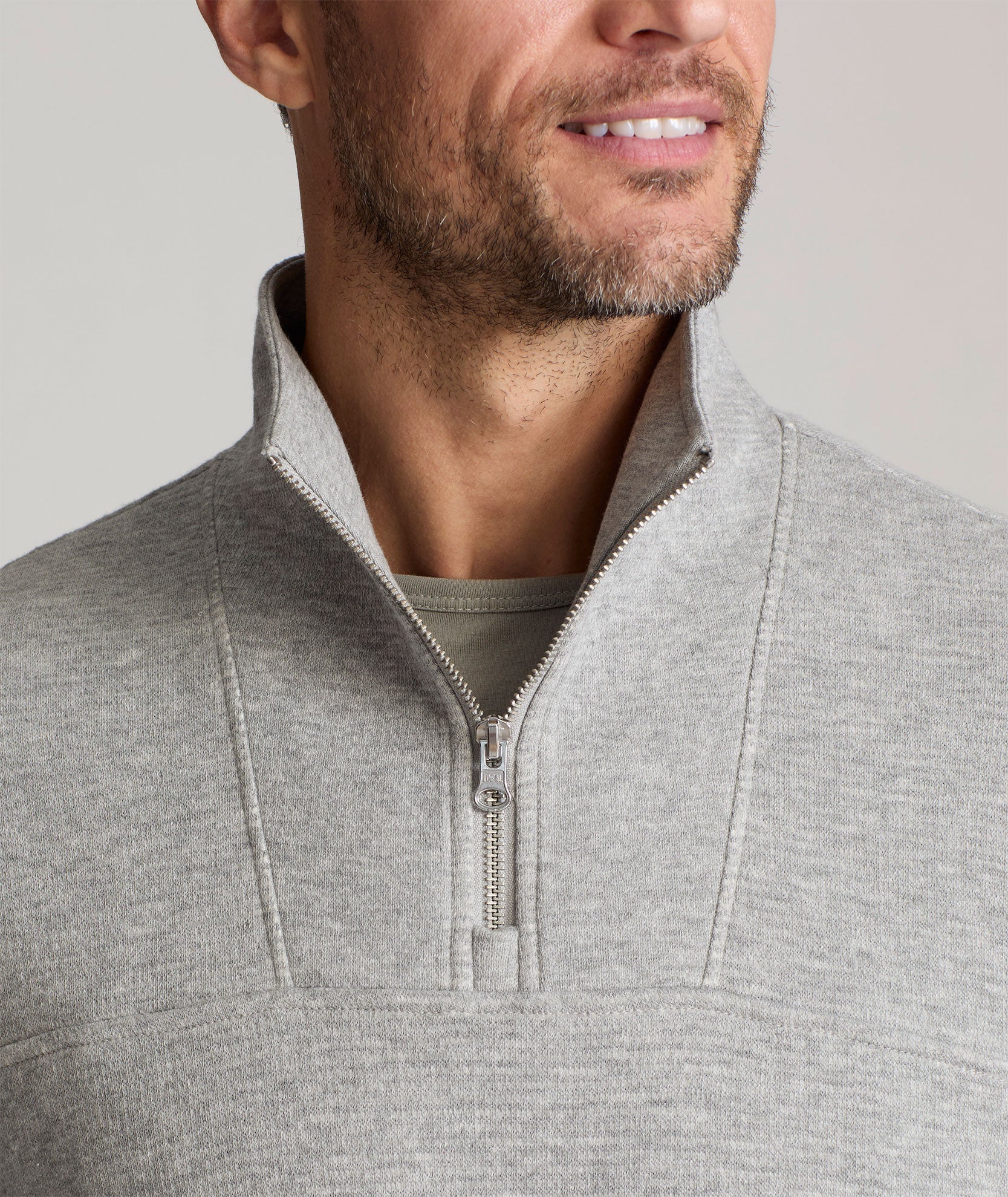 Textured Quarter-Zip Sweater